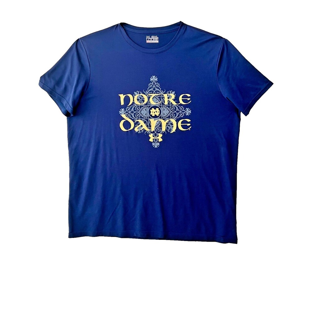 Notre Dame T-Shirt Short Sleeve, ND Logo, Under Armour Loose Heat Geaar, 2XL